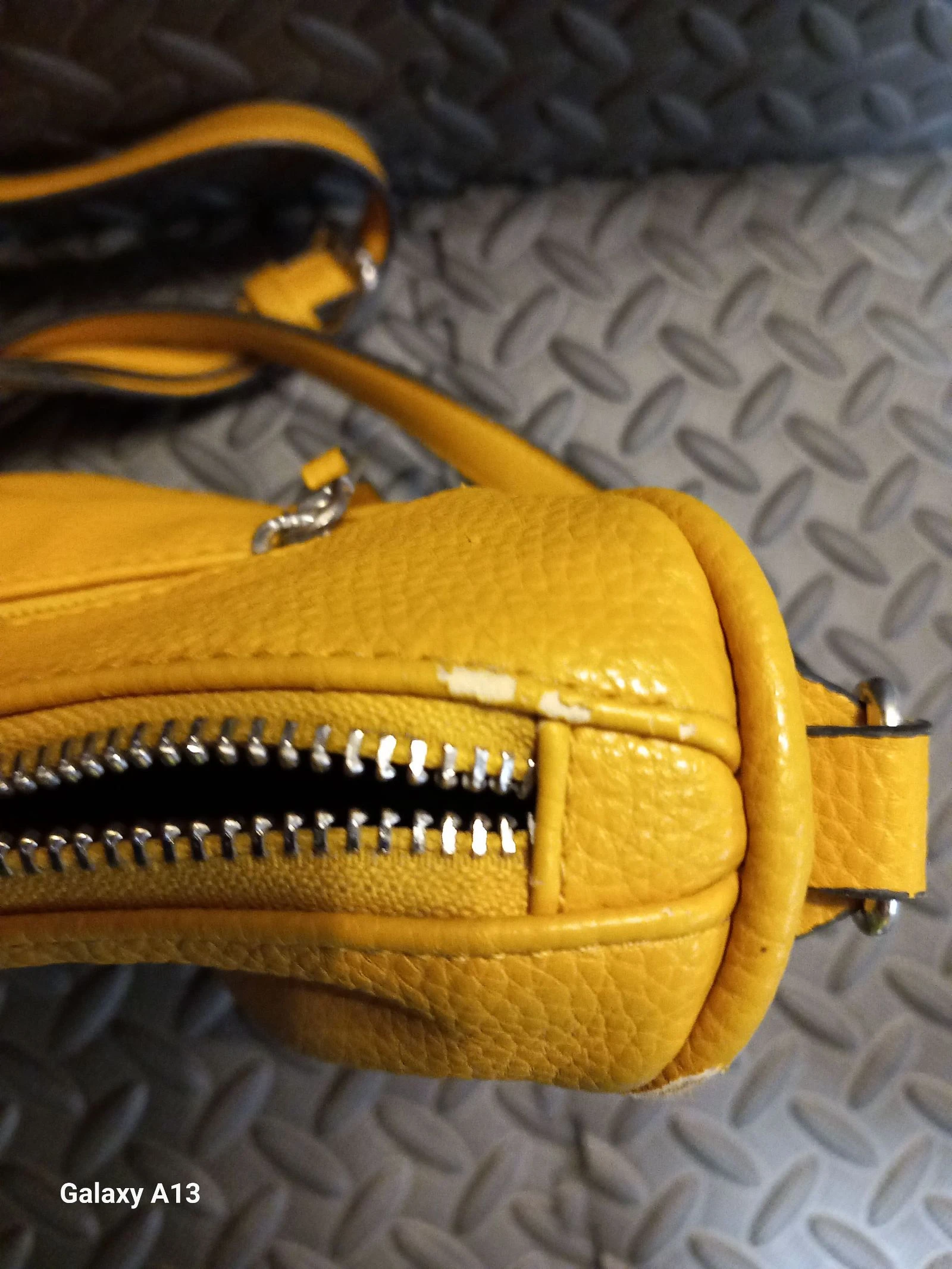 Schouder tas / Hobo schoudertas met meerdere zakken – Mosterdgeel (Lederachtige stijl) – photo 9